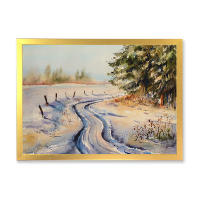 Paysage de forêt enneigée - Peinture sur toile