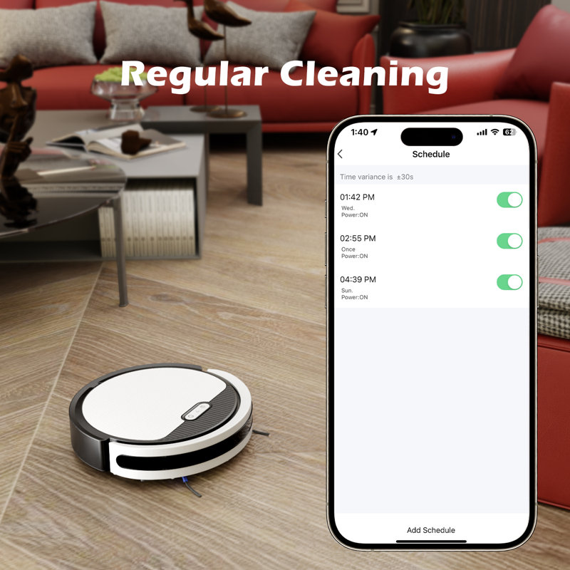 4000PA Powerful Robot Vacuum and Mop Combo - Multi-Surface Cleaning, Wi-Fi APP/Remote/Alexa Voice Control, 2-Hour Long-Lasting Battery, Automatic Self-Charging, Ideal for Pet Owners and Hard Floor Cleaning