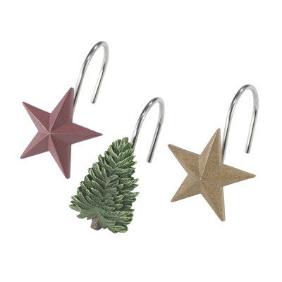 Trees Bath Shower Curtain Hooks