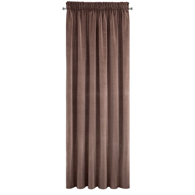 Aldwyche Blackout Curtains Single Panel, Brown