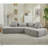 128"Minimalist Cloud Sectional Couch ,Modern Couches ,4-Seater ,No Assembly,Two Modular Sofa,Boucle Teddy Fabric, Upholstered , Anti-Wrinkle Fabric-1980883312