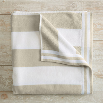 100% Cotton Cabana Stripe Oversized Beach Towels