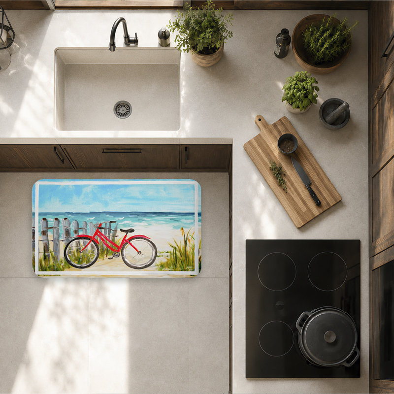 Tapis de sol Coastal Rides on Bicycle, Coastal Rides On Bicycle
