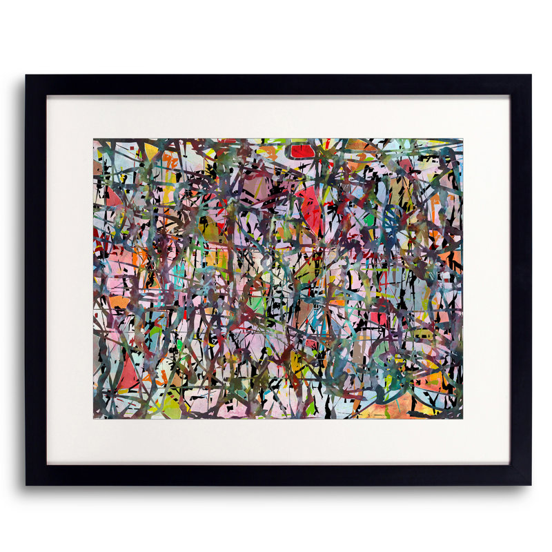 Pollock Wink 3 Print by Angel Estevez, Black Framed Paper, 24" H x 30" W