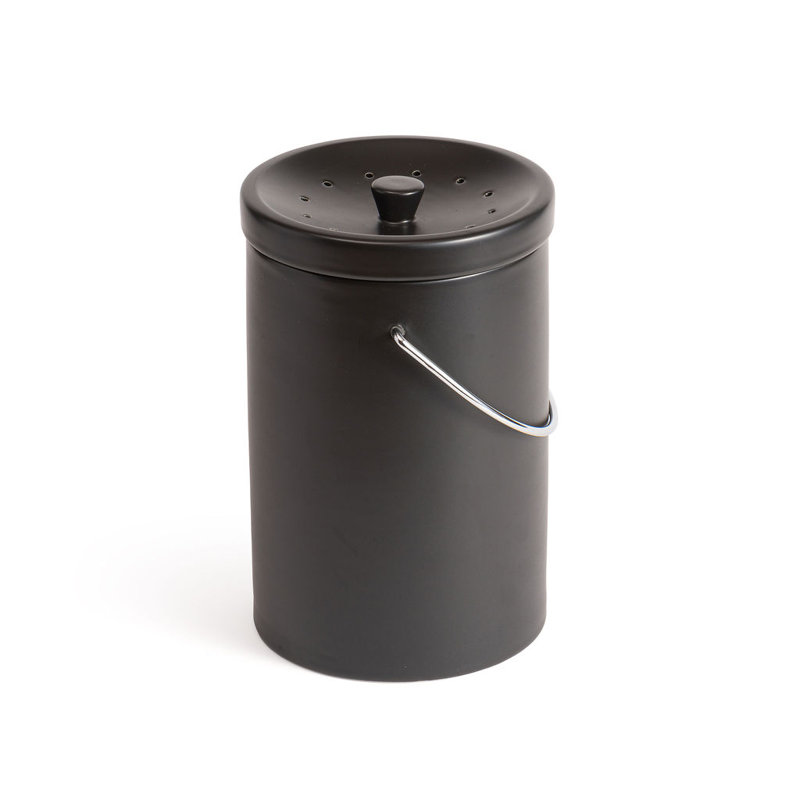Ceramic Indoor Kitchen Composter with Latching Lid