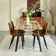 Shivani 5-Piece Modern Dining Set With Rectangular Wood Grain Table And 4 Upholstered Dining Chairs