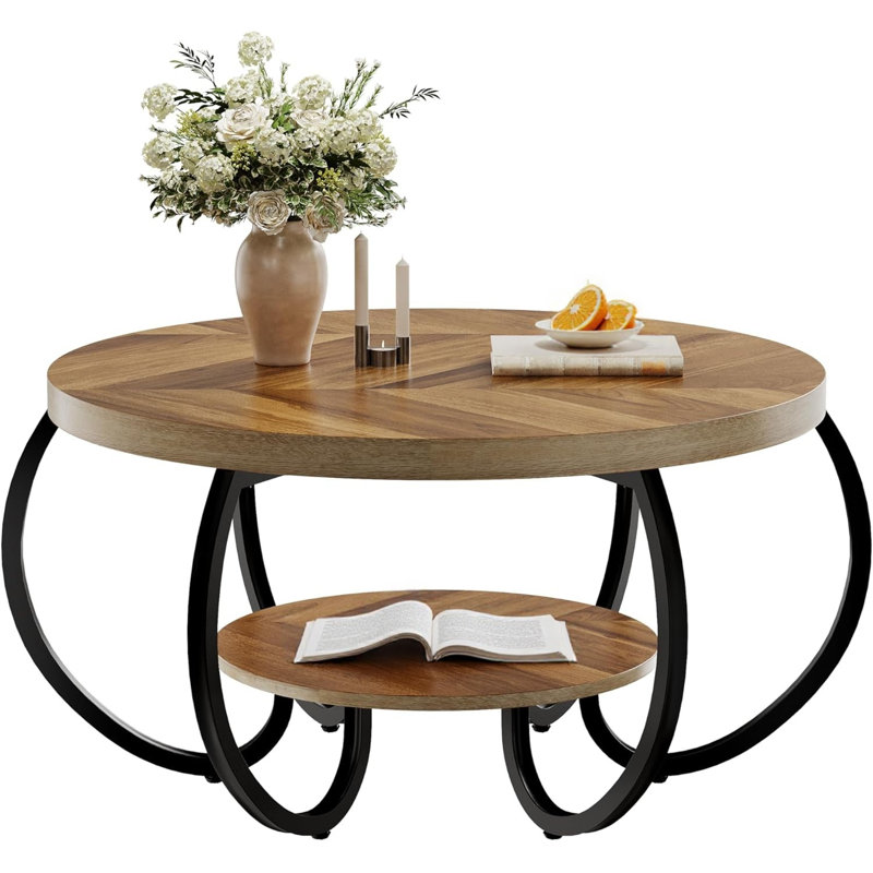 Round Coffee Table, Brown