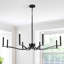 Lustre 8 lumières de style campagnard à 8 lumières de 43,7 po de largeur-1643205918