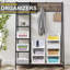 4 Pack Wardrobe Storage Organiser Foldable Stackable Baskets