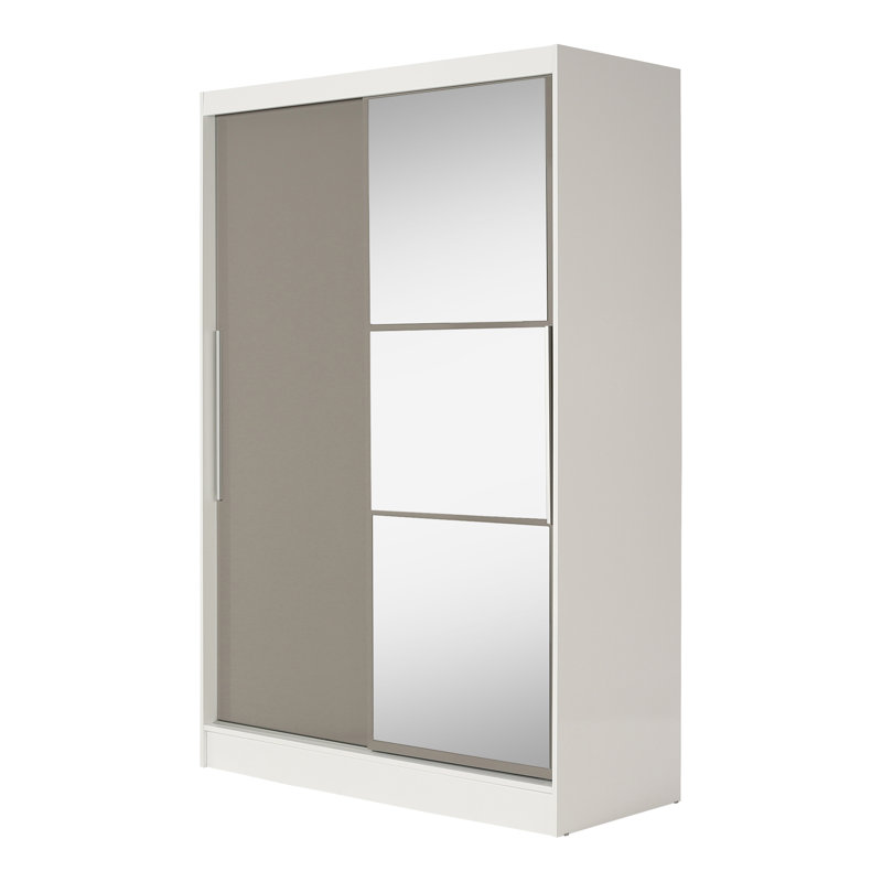 Marquitta 2 Door Sliding Wardrobe, White/Grey