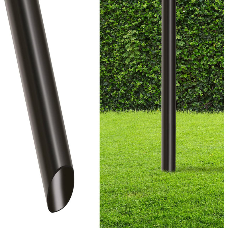 Copper and Black Metal Outdoor Patio Torches with Fiberglass Wick, 4 Pack