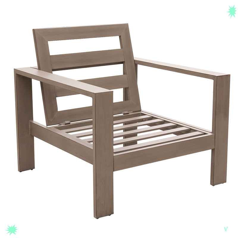 Méridienne d'extérieur en aluminium Lumie, Kaki, Kaki
