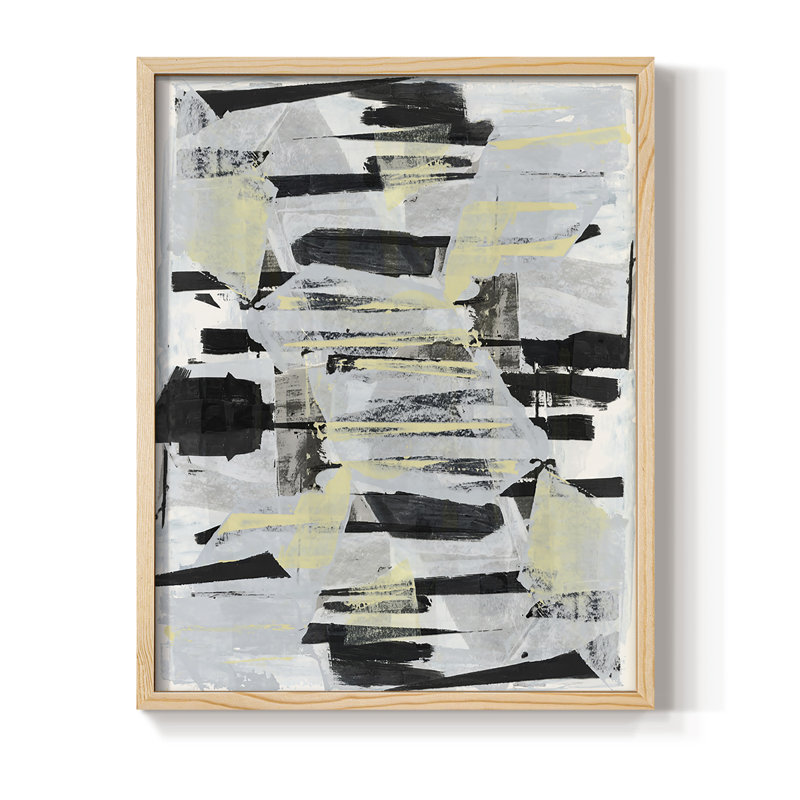 «Tiles & Texture Abstract Angles IV», reproduction encadrée - bois massif, H 21 po x l 17 po