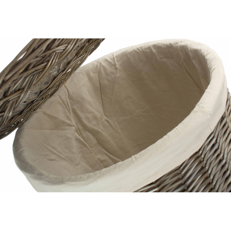 Wicker Laundry Bin with Lining, Large
