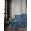 Ensemble de housse de couette luxueuse 100% satin de coton, bleu | Housse de couette: 78,7 po x 78,7 po, taies d'oreiller: 31,5 po x 31,5 po (2 pièces) | Impression réactive, lavable à la machine, densité de tissage de 211 fils, conception élégante à fermeture à boutons-105527923-105527925