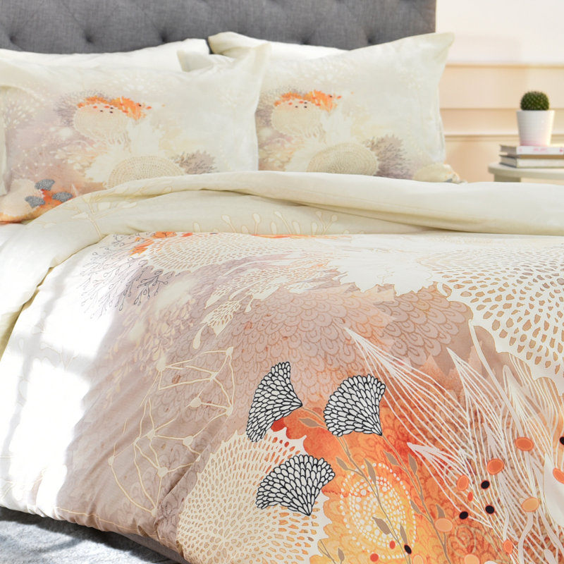 Iveta Abolina Traditional Polyester Floral Duvet Cover, King Duvet Cover