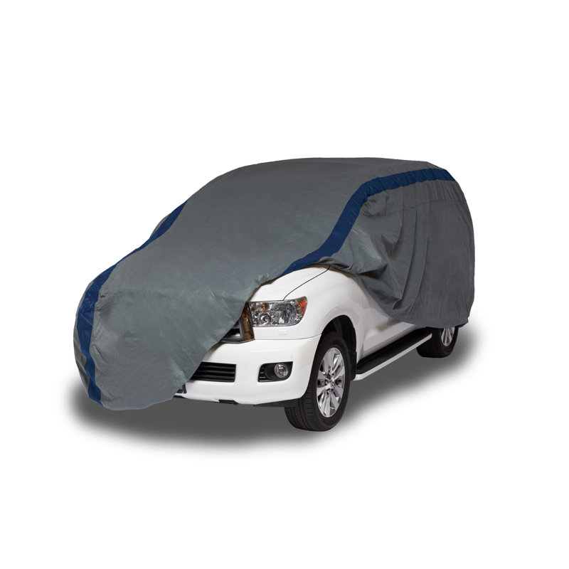 Gray and Blue Waterproof SUV Outdoor Cover