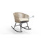 Ensemble de chaises berçantes modernes en métal avec coussins résistants aux rayons UV (ensemble de 2) Ecolistro - Mobilier de jardin extérieur