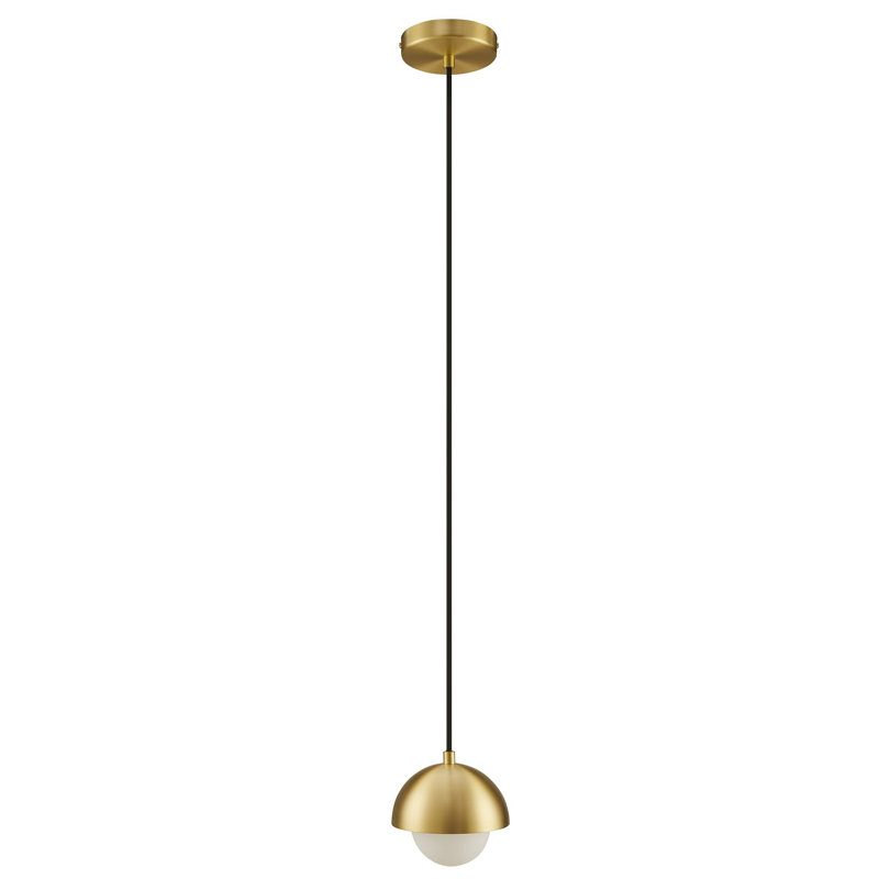Eclipse Globe Pendant Light In Black, Brass