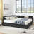 Queen Size Velvet Upholstered Tufted Daybed with Backrest, Armrests & 2 Storage Drawers for Bedroom or Living Room, BLACK(85.5''*64.5''*29.5'')-645695359-657106425