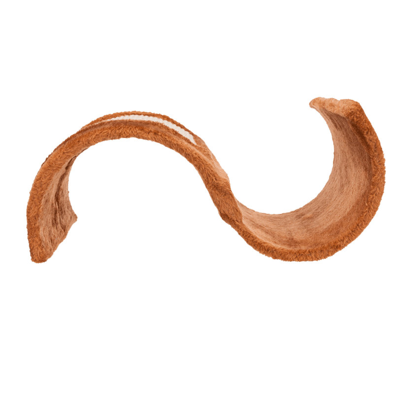 Brown Sisal Wave Cat Scratcher with Plush Cover