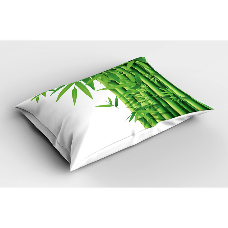Ambesonne Forest Pillow Sham 2 Pack Japanese Tree Leaf 13723, 20" H x 36" W