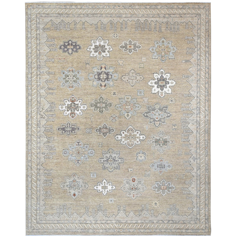 Tapis unique beige / ivoire 8 pi 1 po x 9 pi 9 po