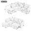 Canapé-lit modulaire en forme de L de 82,6 po avec deux ports USB-250495086