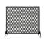 Pare-étincelles en fer simple, esthétique moderne à motif de cercles superposés, noir, profondeur de produit de 39,89 po, largeur de 11,36 po, hauteur de 34,28 po, pare-étincelles avec assemblage inclus, noir