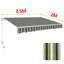 Dakota Fields 250cm W x 200cm D Fabric Cover Retractable Patio Awning-1857537549