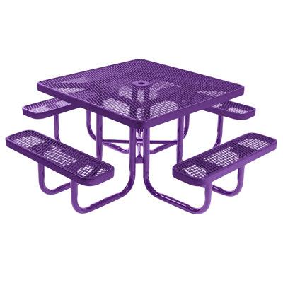 46In Square Picnic Table, Expanded, Purple