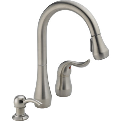 Peerless Faucets Pull Down Kitchen Faucet with and with Soap Dispenser