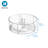 iDesign Linus Divided Turntable Lazy Susan, Clear
