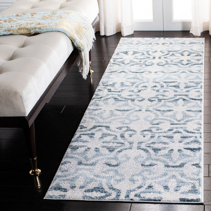 Winnols Performance Geometric Rug, Runner 2' X 8'