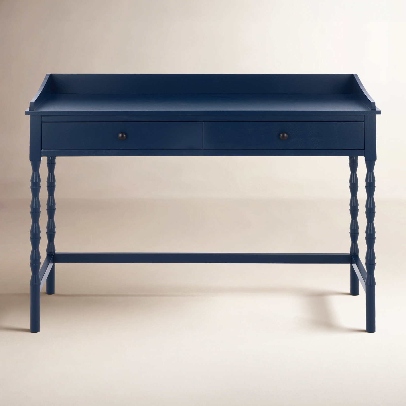 Mia 47" Pine Writing Desk, Ink Blue