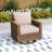 Argyri Rattan Swivel Patio Chair with Cushions-1435847594