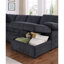 Canapé d'angle multi-fonctionnel en forme de L avec rangement et lit convertible-117067767
