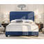 Lit double en velours bleu marine Valletta-179941524-179941526