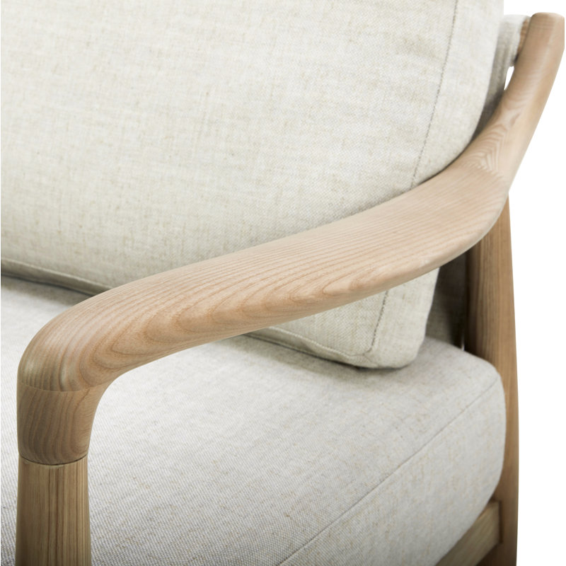 Becki Owens x Surya Gaviota Accent Chair, Gray Linen Blend