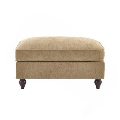 Soft and Comfortable Chenille Ottoman with Spindle Legs Detachable Ruffles Pleats Skirts for Versatile Style