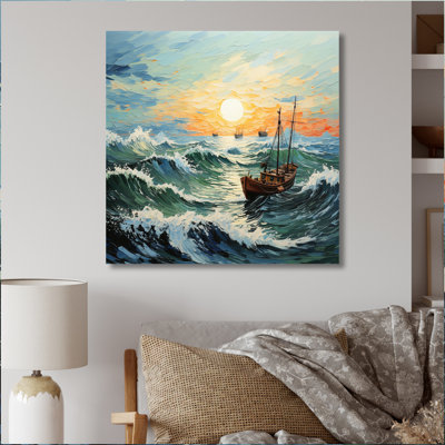 Paysage marin de Vangogh avec pêche I