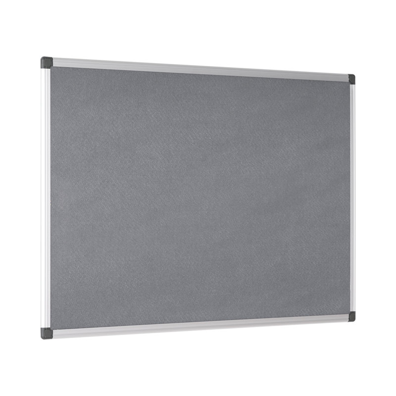 Maya Felt Wall Mounted Bulletin Board, Grey, 120cm H x 180cm L x 1.5cm D