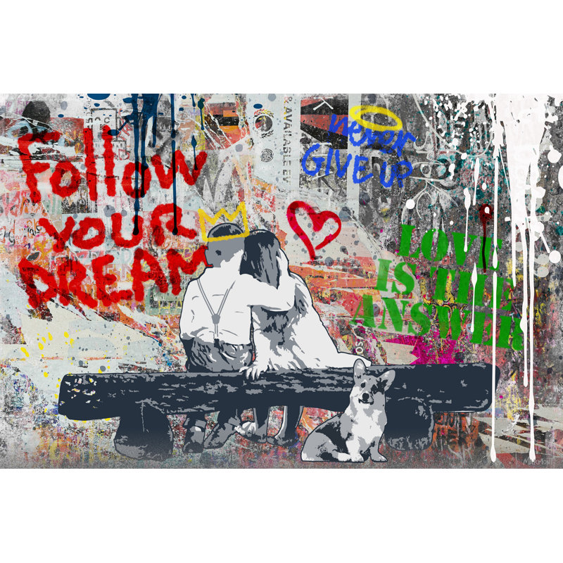 "Work Well Together", reproduction sur toile tendue, H 8 po x l 12 po