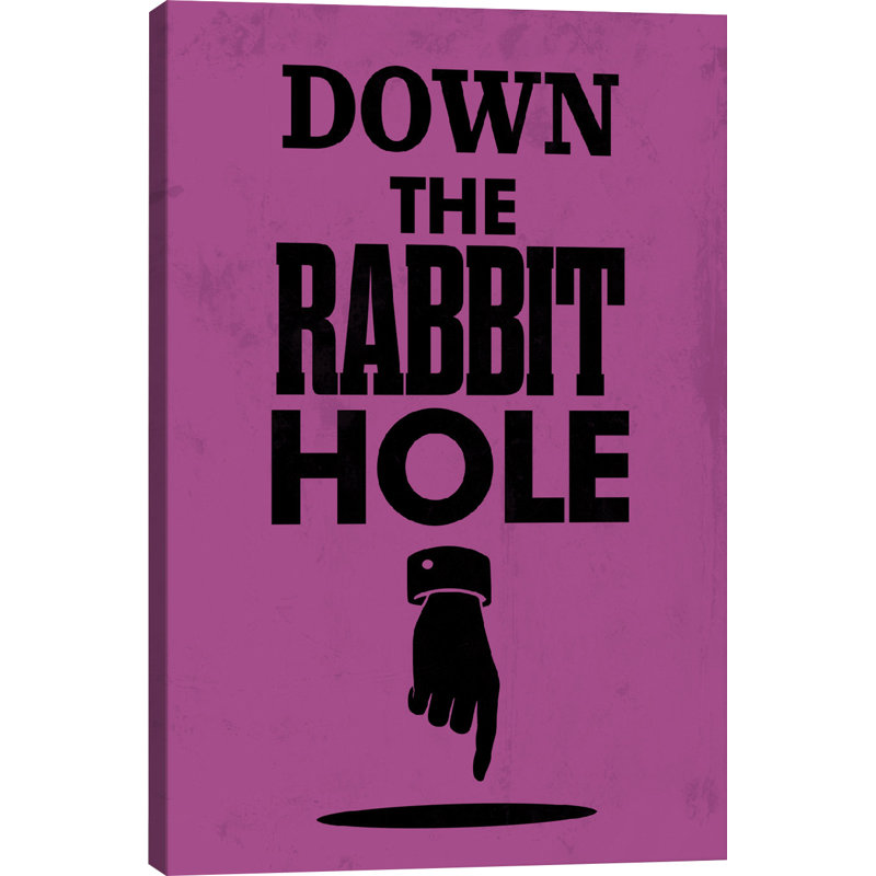 Albree Modern Rabbit Hole Graphic Art on Canvas, 26" H x 18" W x 1.5" D