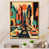 Toile avec cadre flottant or