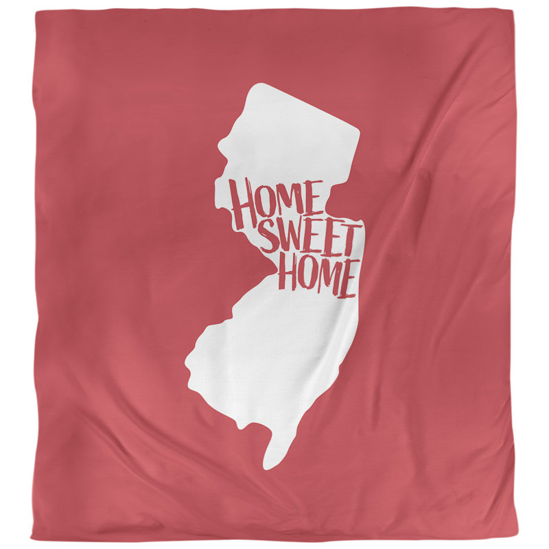 Housse de couette home new jersey, Housse de couette pour grand lit, Rouge, Microfibre