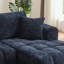 Canapé modulaire 108 po en chenille bleu foncé, conception capitonnée et ressorts ensachés, sans assemblage-118691997-118691999