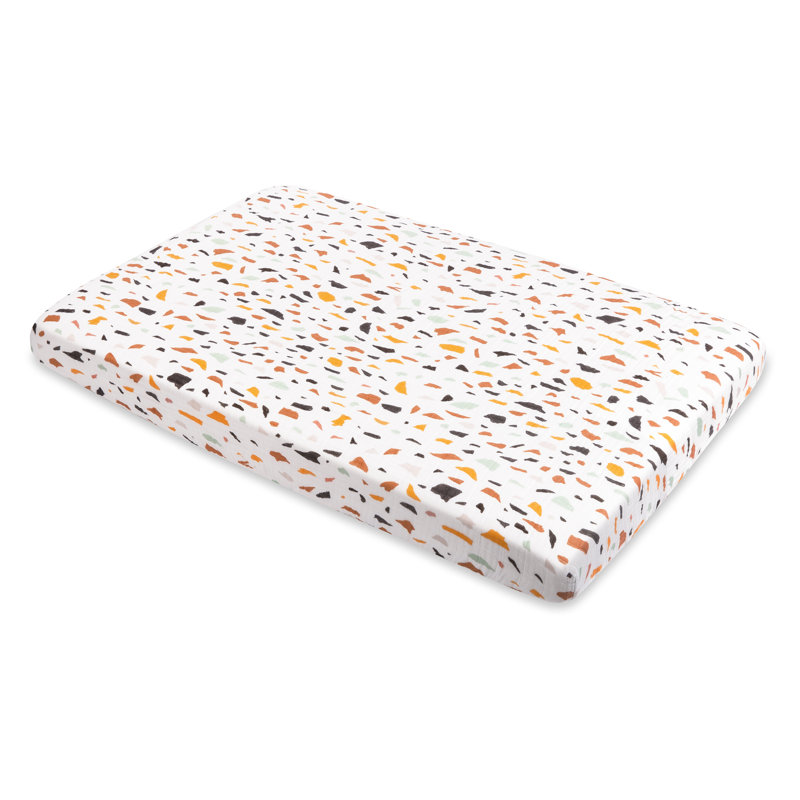Organic Cotton Terrazzo Pattern Mini Crib Sheet