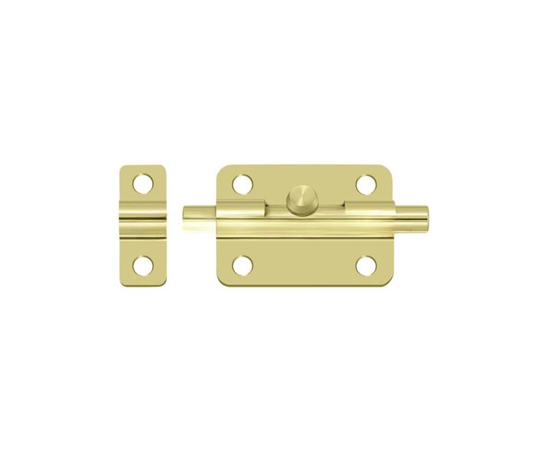 Deltana 3BBU3 3" Barrel Bolt; Bright Brass Finish, Polished Brass