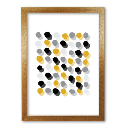 Mustard Polka Dots Abstract - Print